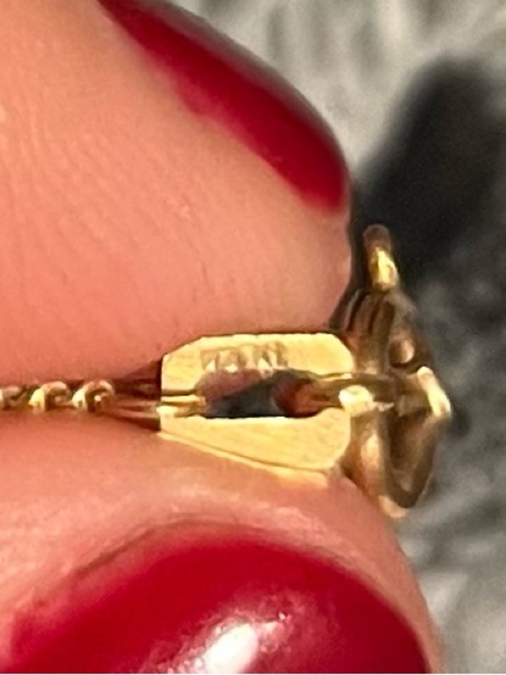 Yellow Gold 14K Chain Featuring Filigree Infinity Symbols  Curb Link Chain 14” - Picture 8 of 8